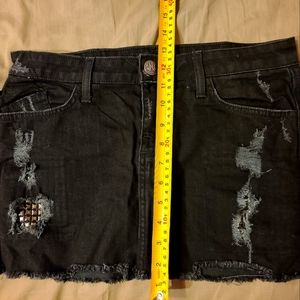 Rock & Republic stone black wash jean skirt